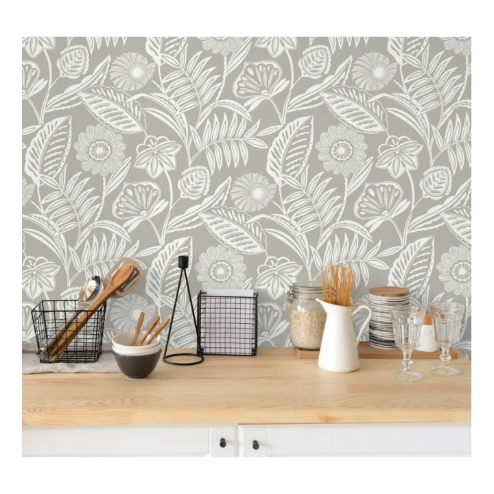 Papel pintado de flores modernas con colores tropicales - Beach Garden 680748