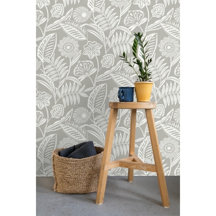 Papel pintado de flores modernas con colores tropicales - Beach Garden 680748