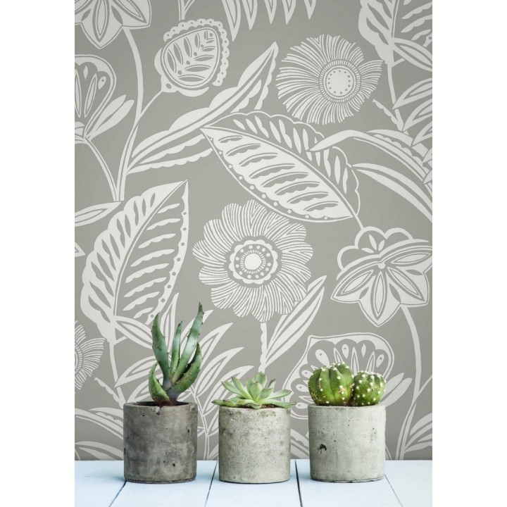 Papel pintado de flores modernas con colores tropicales - Beach Garden 680748