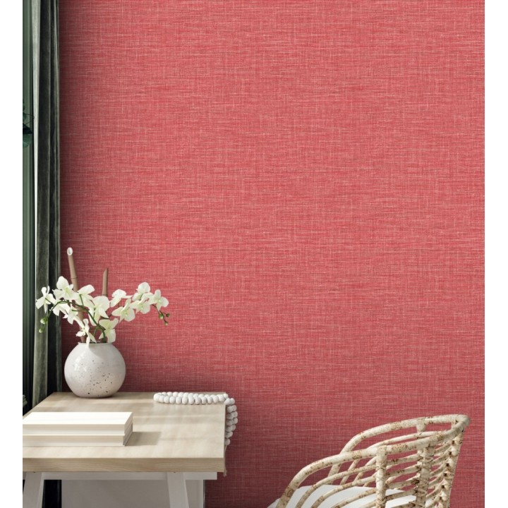 Papel pintado efecto fibra vegetal tejida y teñida con textura - Soho Fabric 680749