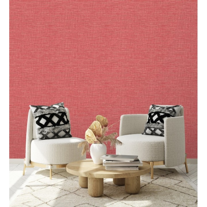 Papel pintado efecto fibra vegetal tejida y teñida con textura - Soho Fabric 680749