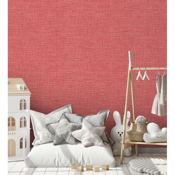 Papel pintado efecto fibra vegetal tejida y teñida con textura - Soho Fabric 680749