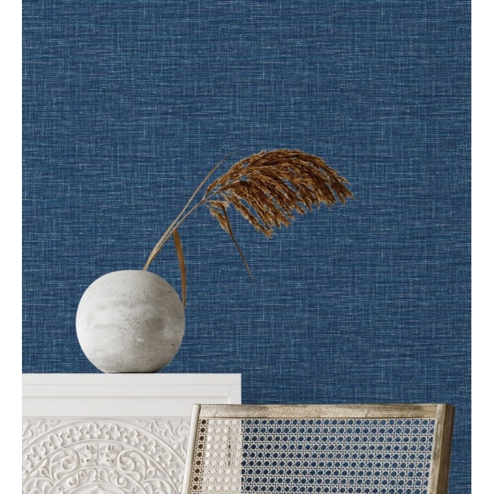 Papel pintado efecto fibra vegetal tejida y teñida con textura - Soho Fabric 680751