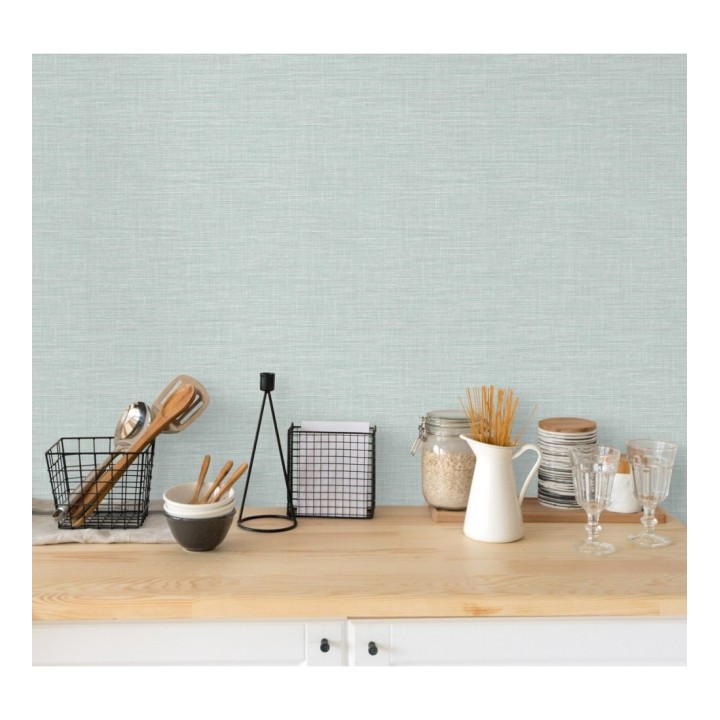 Papel pintado imitación fibra vegetal entretejida con bambú - Portland House 680760