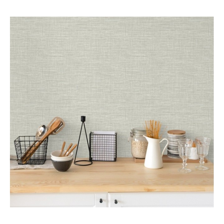 Papel pintado imitación fibra vegetal entretejida con bambú - Portland House 680761