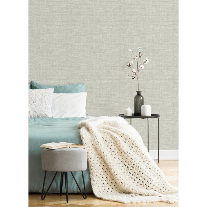 Papel pintado imitación fibra vegetal entretejida con bambú - Portland House 680761