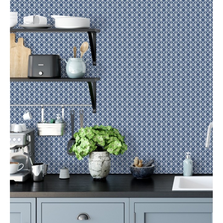 Papel pintado celosía con tramado de diamante - Diamond Lights 680765