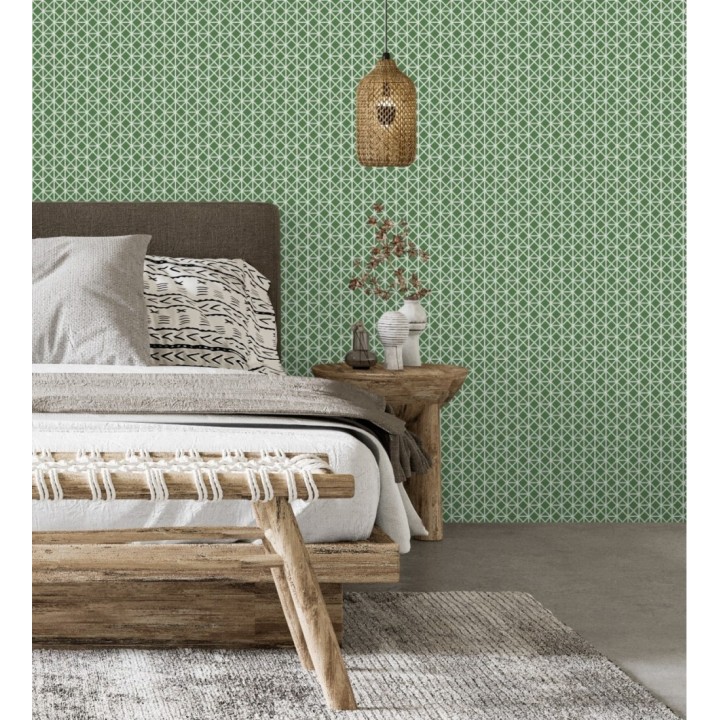 Papel pintado celosía con tramado de diamante - Diamond Lights 680766