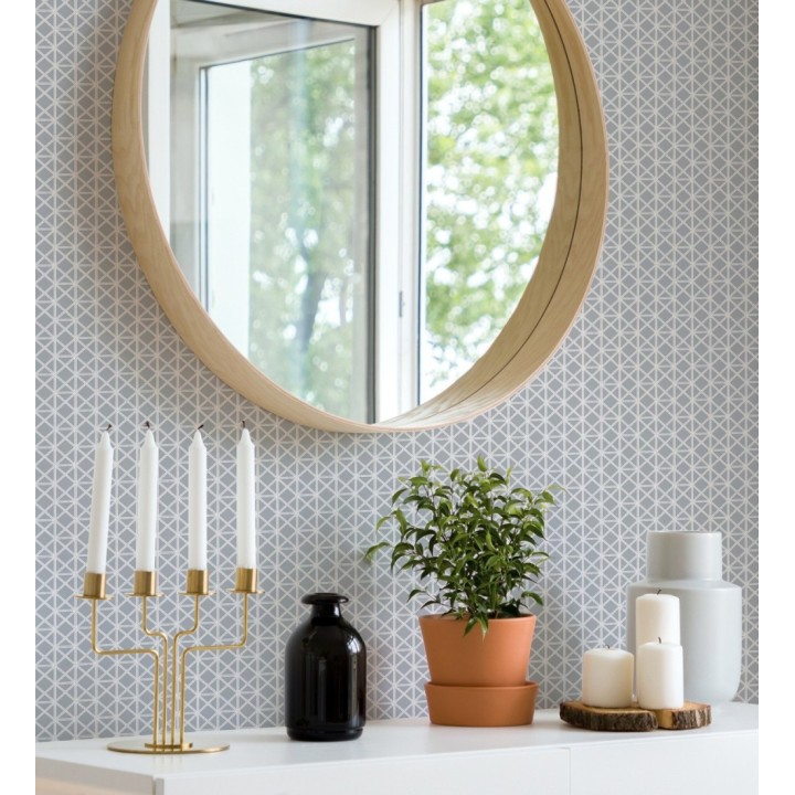 Papel pintado celosía con tramado de diamante - Diamond Lights 680767