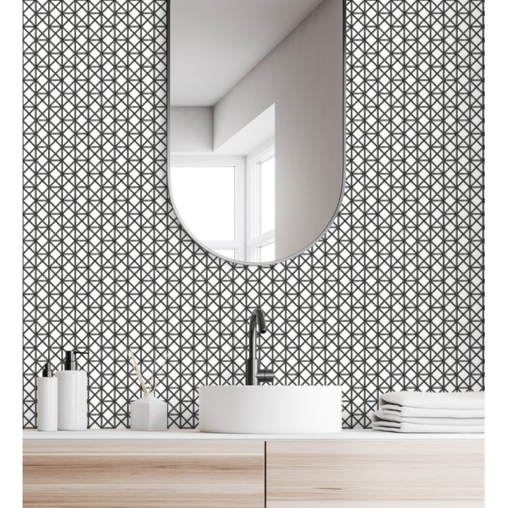 Papel pintado celosía con tramado de diamante - Diamond Lights 680769