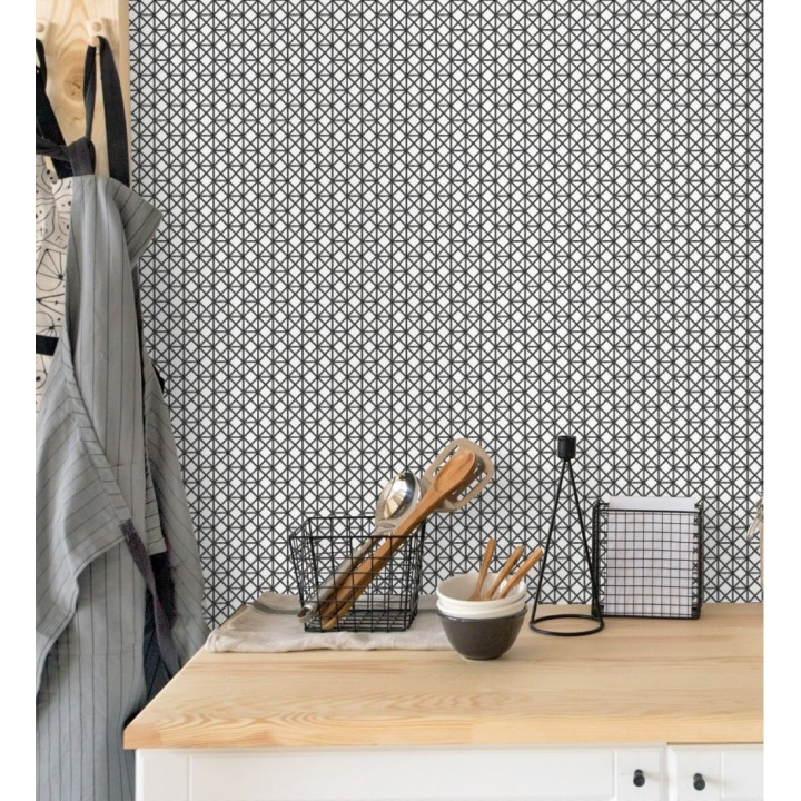 Papel pintado celosía con tramado de diamante - Diamond Lights 680769