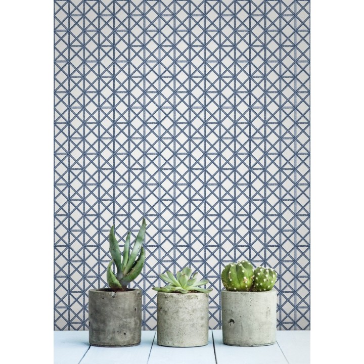 Papel pintado celosía con tramado de diamante - Diamond Lights 680770