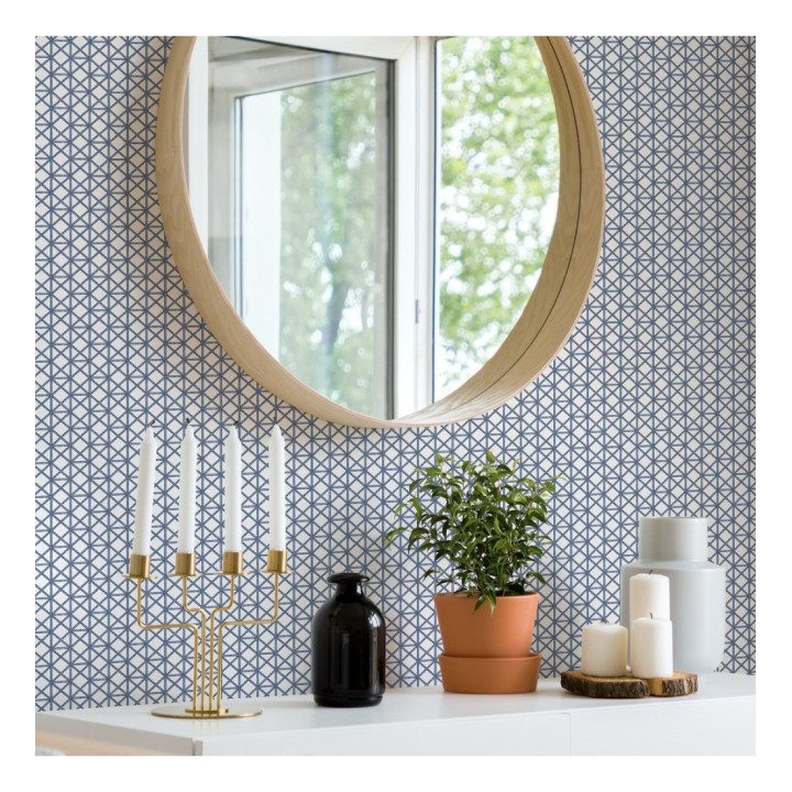 Papel pintado celosía con tramado de diamante - Diamond Lights 680770