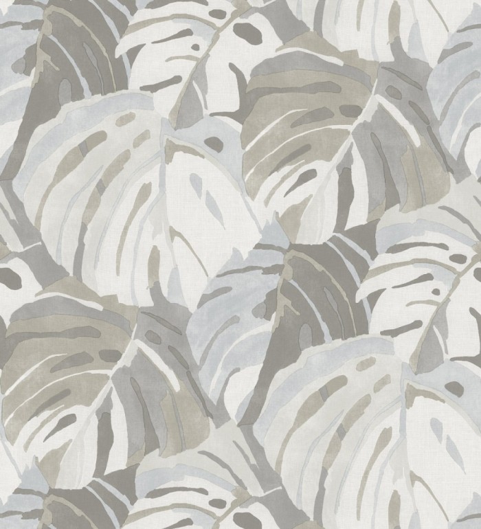 Papel pintado de hojas tropicales grandes estilo pop art - Tropical Island 680773