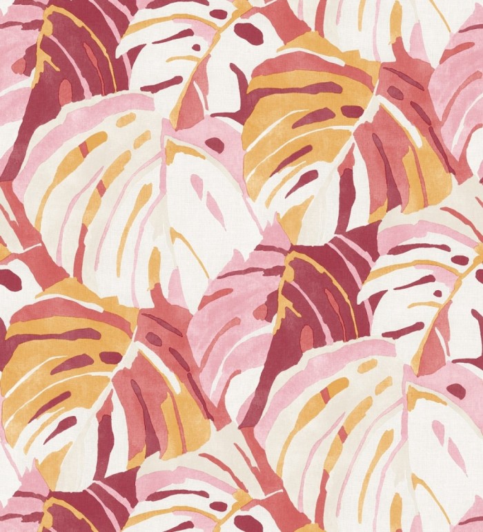 Papel pintado de hojas tropicales grandes estilo pop art - Tropical Island 680775