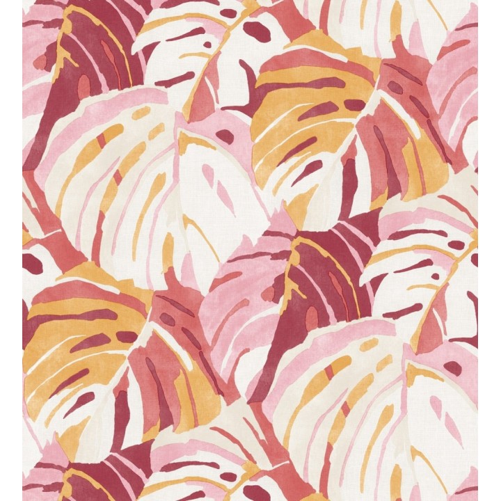 Papel pintado de hojas tropicales grandes estilo pop art - Tropical Island 680775