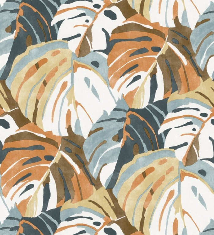Papel pintado de hojas tropicales grandes estilo pop art - Tropical Island 680776