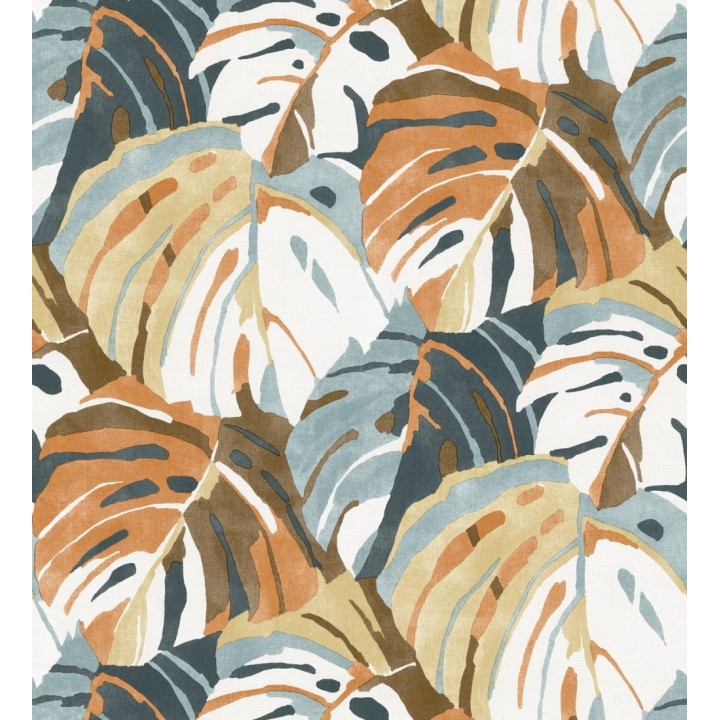 Papel pintado de hojas tropicales grandes estilo pop art - Tropical Island 680776