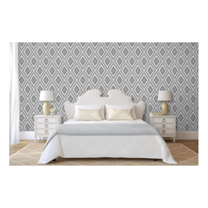 Papel pintado geométrico de rombos estilo boho chic  - Boho Carpet 680777