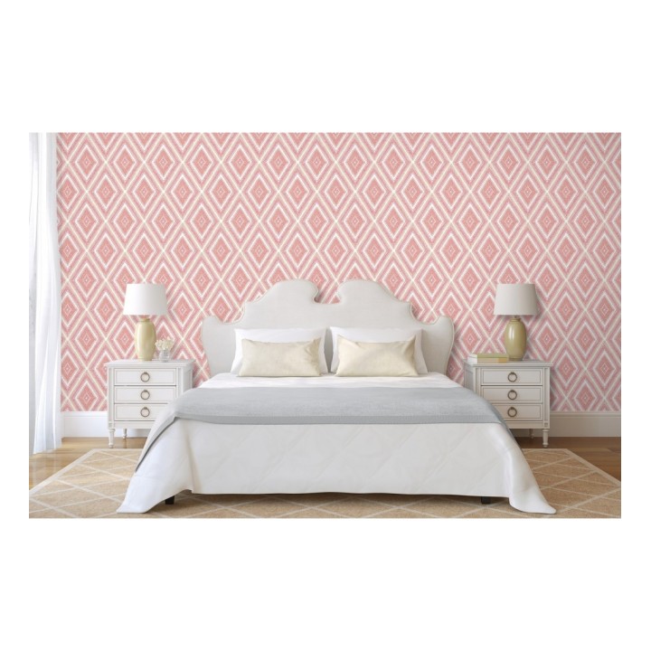 Papel pintado geométrico de rombos estilo boho chic  - Boho Carpet 680780