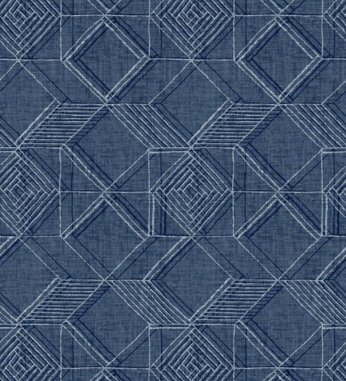 Papel pintado geométrico de cubos estilo boho chic - Cubic City 680782