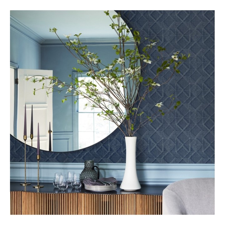 Papel pintado geométrico de cubos estilo boho chic - Cubic City 680782