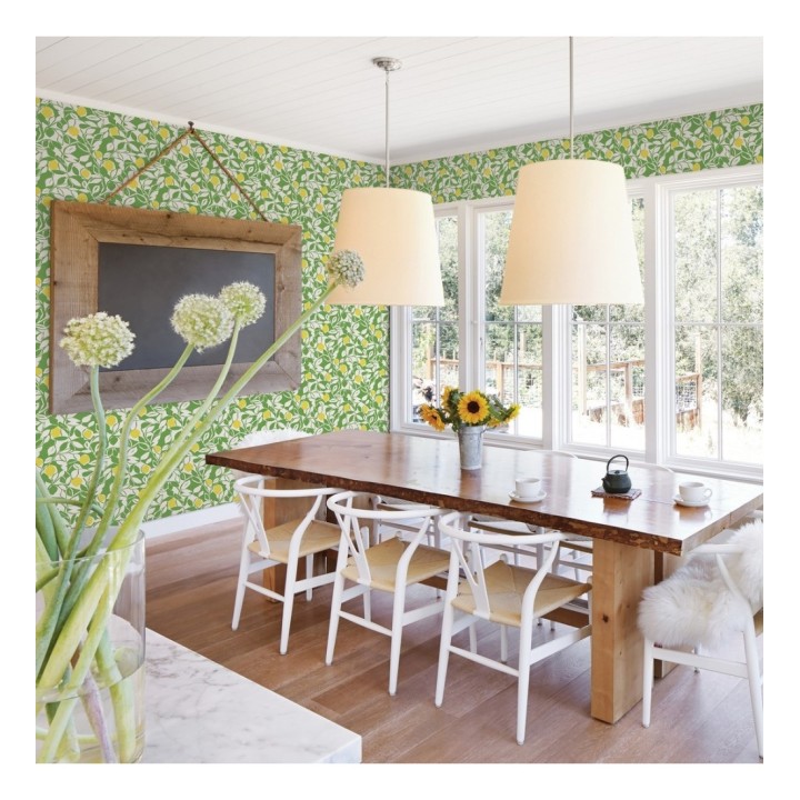 Papel pintado hojas y limones estilo pop art - Lemon Garden 680787