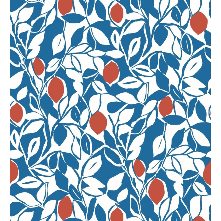 Papel pintado hojas y limones estilo pop art - Lemon Garden 680788