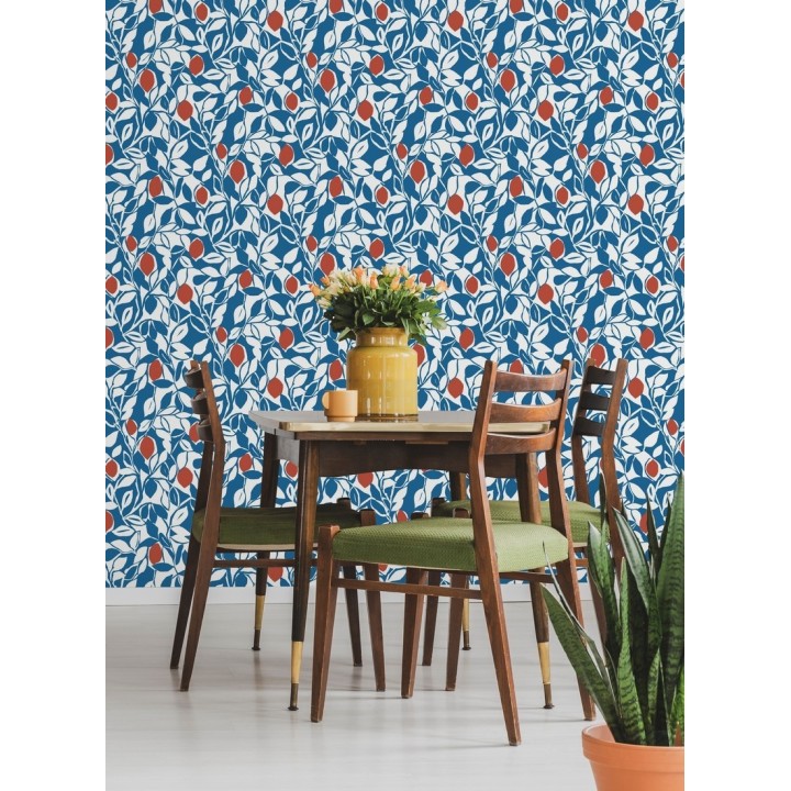 Papel pintado hojas y limones estilo pop art - Lemon Garden 680788