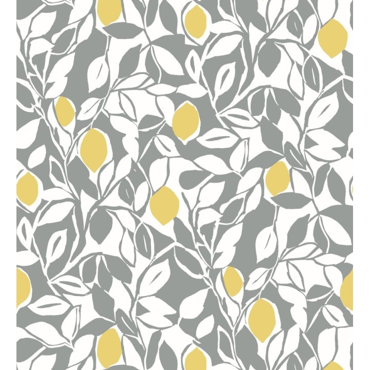 Papel pintado hojas y limones estilo pop art - Lemon Garden 680789