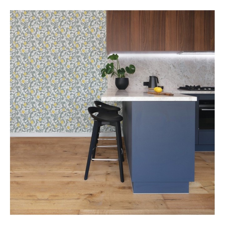 Papel pintado hojas y limones estilo pop art - Lemon Garden 680789