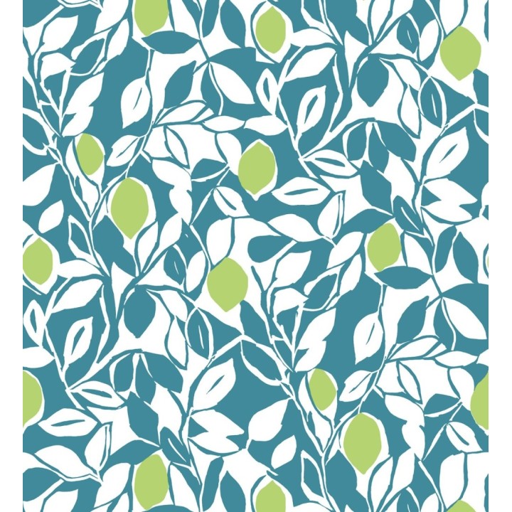 Papel pintado hojas y limones estilo pop art - Lemon Garden 680790