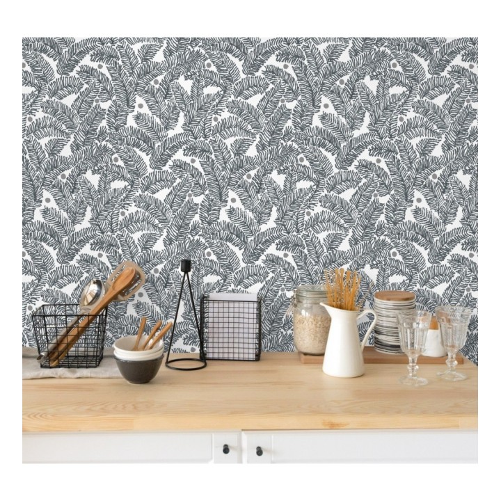 Papel pintado de hojas de pino pequeñas - Blossom Forest 680799