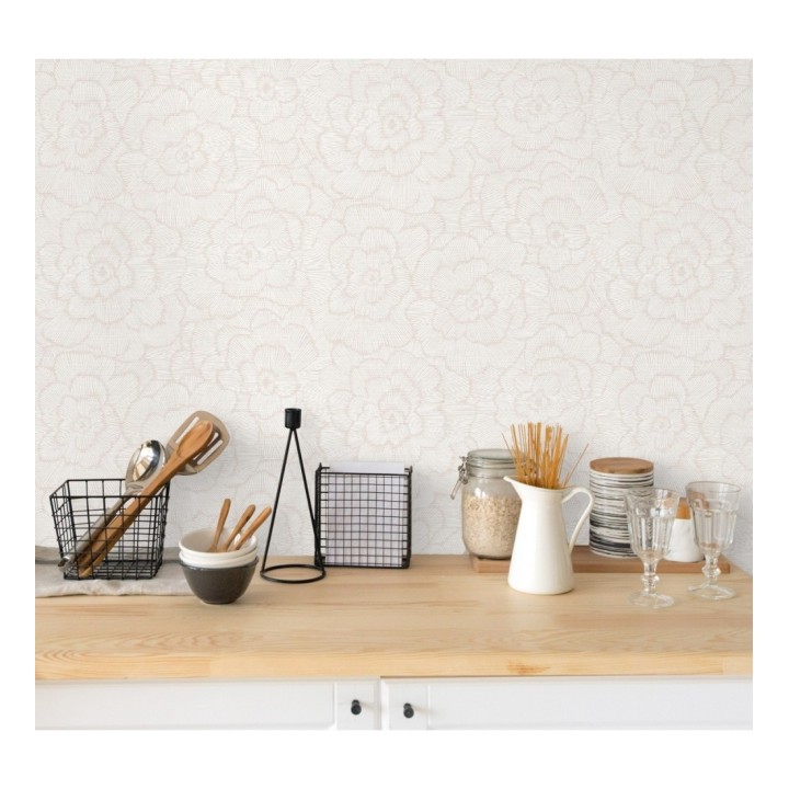 Papel pintado de flores grandes - Dublin Flowers 680801