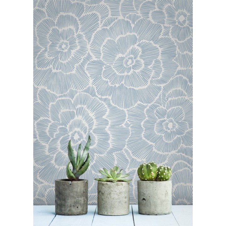 Papel pintado de flores grandes - Dublin Flowers 680803