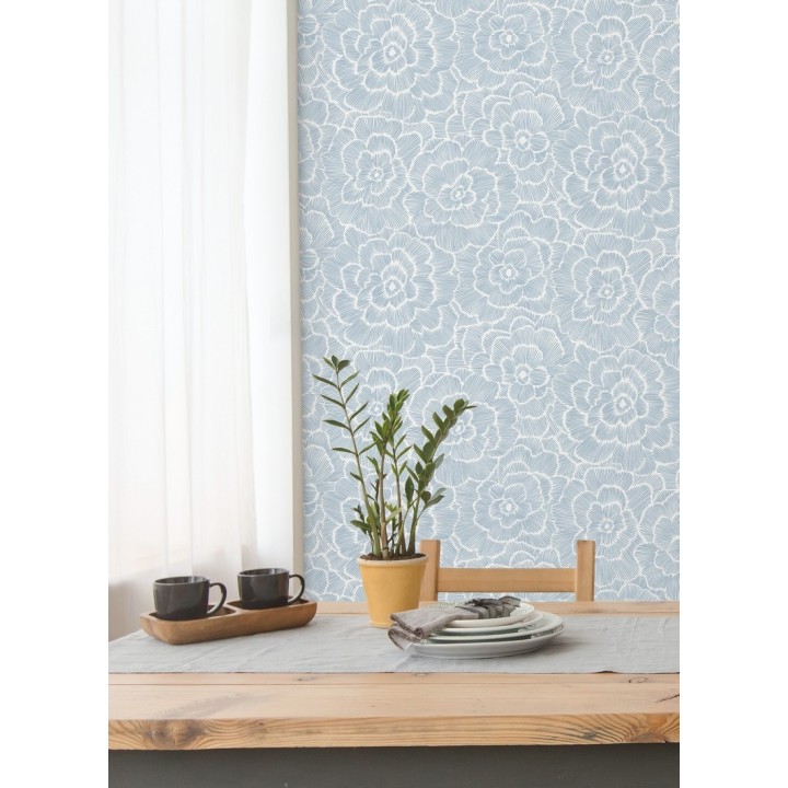 Papel pintado de flores grandes - Dublin Flowers 680803