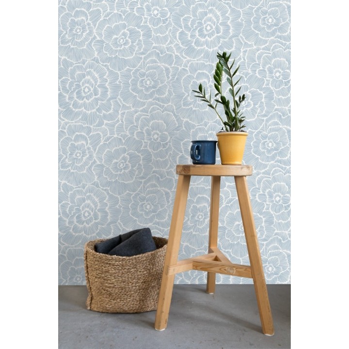 Papel pintado de flores grandes - Dublin Flowers 680803