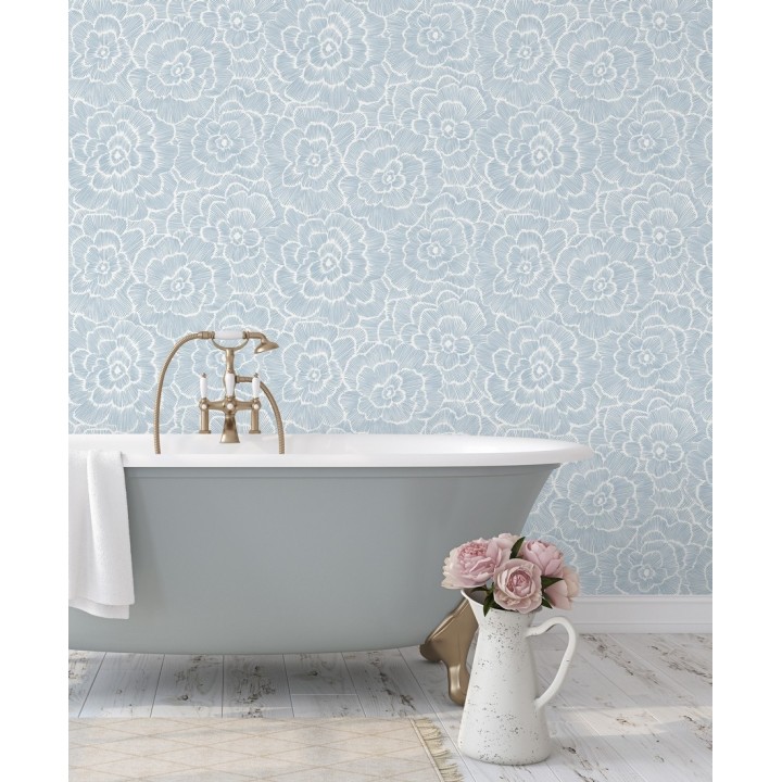 Papel pintado de flores grandes - Dublin Flowers 680803