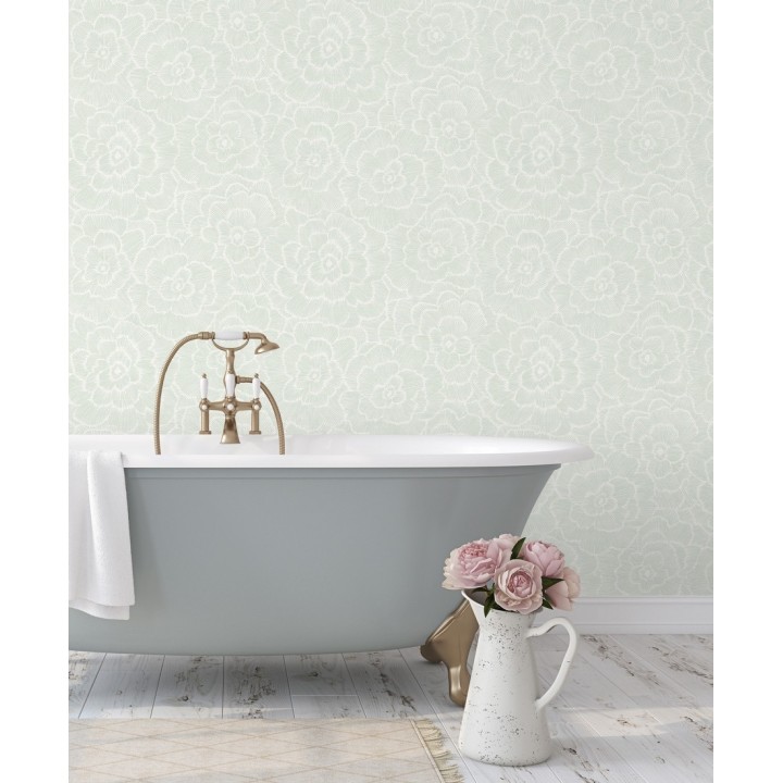 Papel pintado de flores grandes - Dublin Flowers 680804