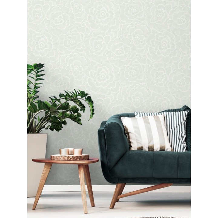 Papel pintado de flores grandes - Dublin Flowers 680804