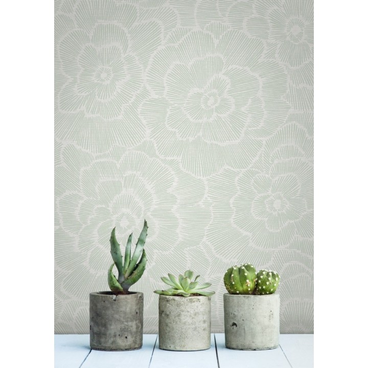 Papel pintado de flores grandes - Dublin Flowers 680804