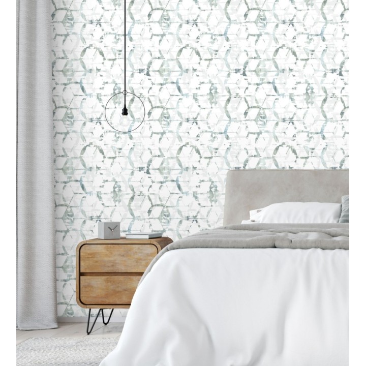 Papel pintado geométrico estilo moderno - Rings Gallery 680806