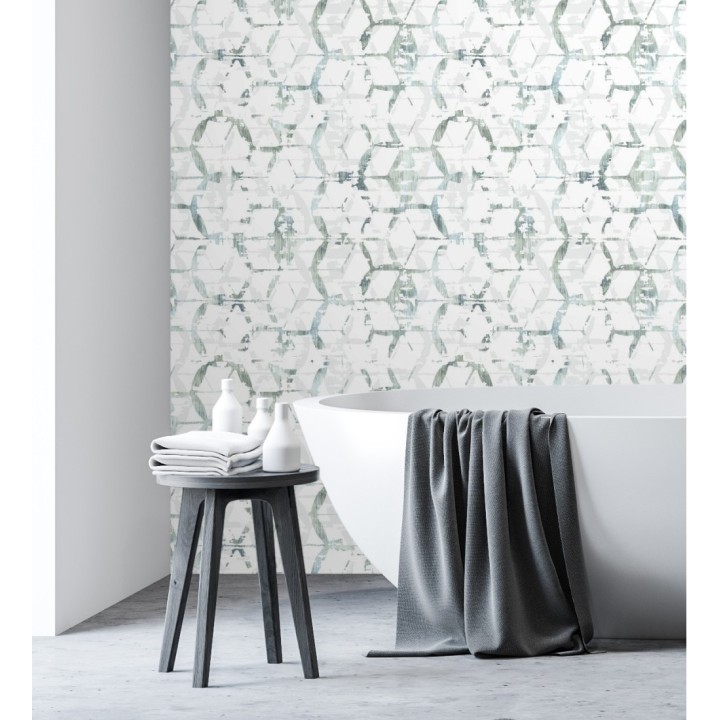 Papel pintado geométrico estilo moderno - Rings Gallery 680806