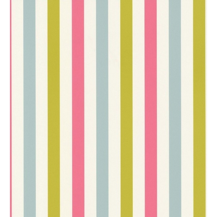 Papel pintado rayas de colores fondo blanco - Raya Magic Stars 120193