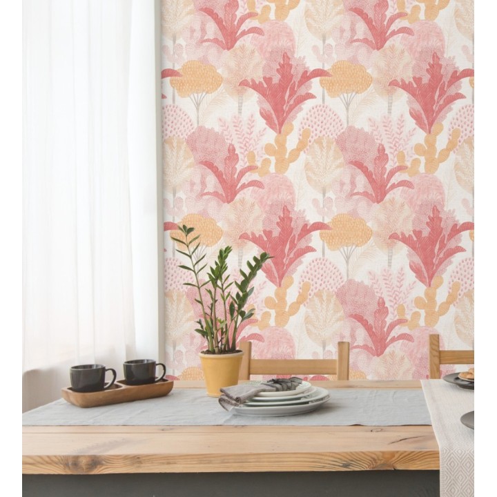 Papel pintado de árboles y cactus estilo tropical - Town Forest 680810