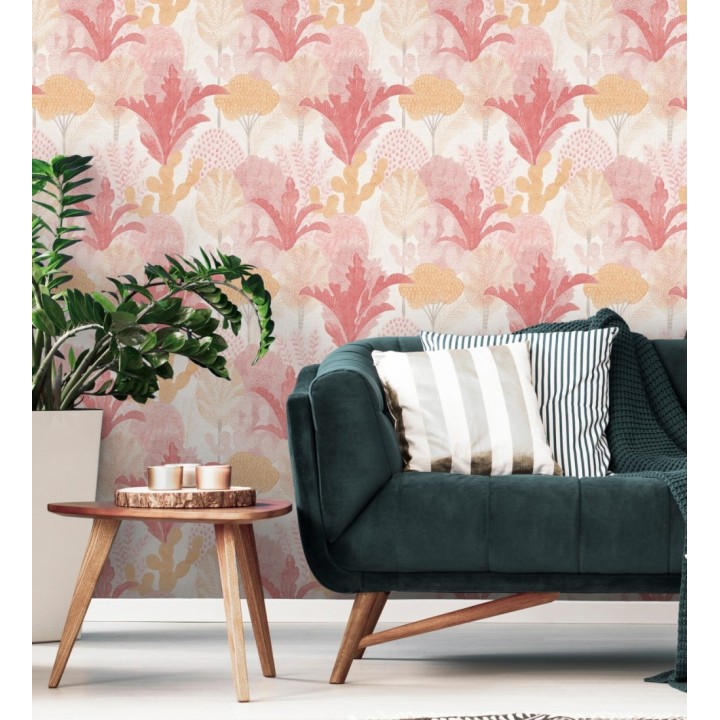 Papel pintado de árboles y cactus estilo tropical - Town Forest 680810