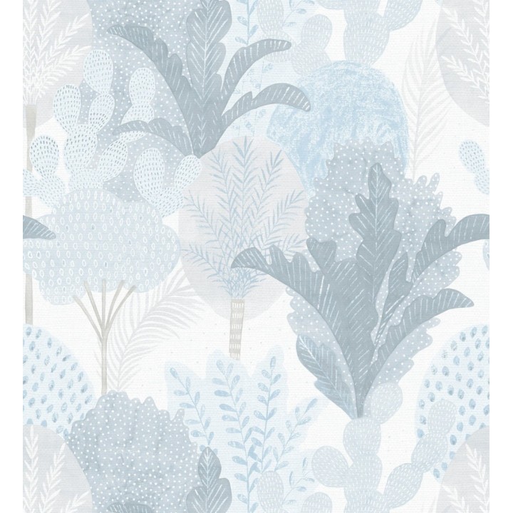 Papel pintado de árboles y cactus estilo tropical - Town Forest 680812