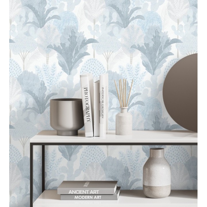 Papel pintado de árboles y cactus estilo tropical - Town Forest 680812