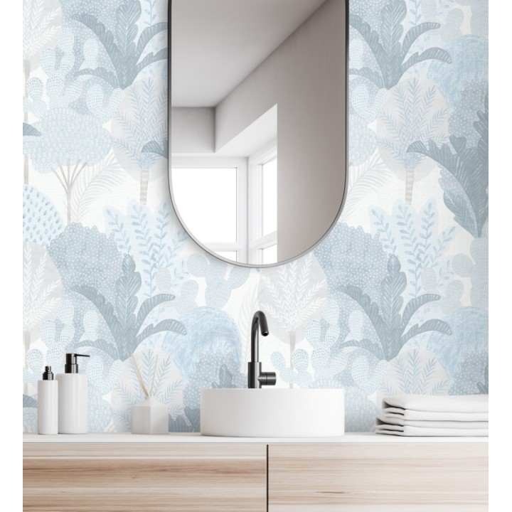 Papel pintado de árboles y cactus estilo tropical - Town Forest 680812