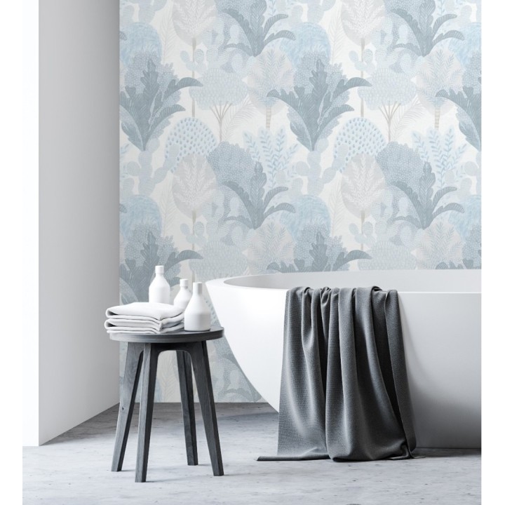 Papel pintado de árboles y cactus estilo tropical - Town Forest 680812